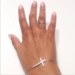 New 925 Sterling Silver Bracelet And Ring